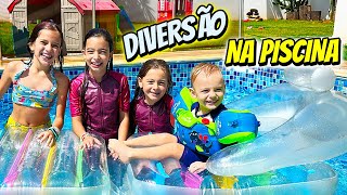 Diversão na PISCINA (Feat Jessica Sousa) | Jéssica Godar e Laurinha e Helena e Gabriel