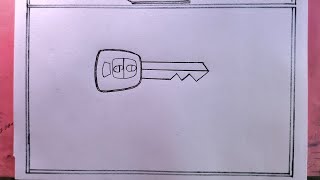 how to draw a car key easy/car key drawing