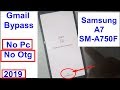 Samsung Galaxy A7 SM A750F Google Account Verification And Gmail Frp Reset