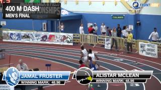 2014 NEC ITF Championships - Men's 400 Meter Co-Champions Jamal Fruster, CCSU and Alistar McLean, LI