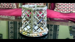 How to make a newspaper basket (ROUND)