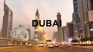 Dubai  🇦🇪  |   Sheikh Zayed Road sunset drive , United Arab Emirates  🕌  | Dubai 4k