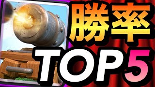 【クラロワ】シーズン終了直前！今最も勝率の高いデッキTOP5を紹介します。