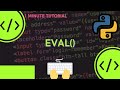 The eval() method parses the expression passed to this and runs python code within the program
