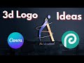 3D Logo Ideas In Canva & Photopea | Quick Shapes 3D logo | canva tutorial