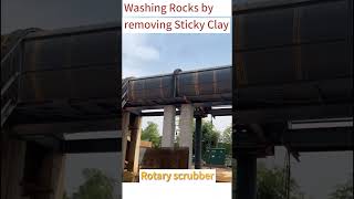 Washing Rocks by removing Sticky Clay #sandwashingmachine #miningmachinery