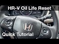 2021 Honda HRV How to reset Oil life reminder