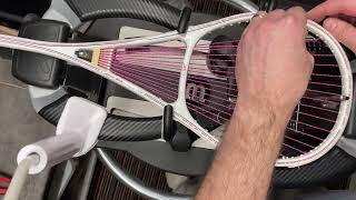 Stringing the Sp.In S2 squash racket. This is a crazy racket!