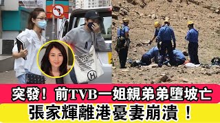 突發！前TVB一姐親弟弟墮坡亡，張家輝離港憂妻崩潰 ！