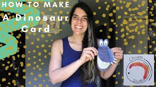 How to Make a Dinosaur Card | Art with Ms. Choate | Easy Dinosaur Craft for Kids create #withme