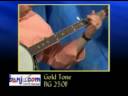 banjo.com video demo of a new gold tone bluegrass 250f 5 string banjo