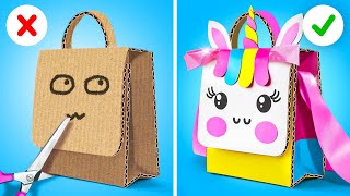 PARENTING HACKS AND GADGETS 📦 Cardboard Crafts with Unicorns for Parents by 123GO