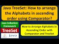 Java TreeSet: How to arrange the Alphabets in ascending order using Comparator?