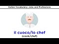 italian vocabulary professions