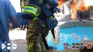 RAW VIDEO: Teen rescued from 2nd floor of house fire