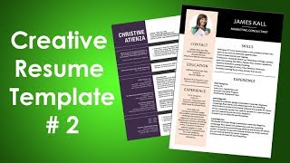 How to Create Creative Resume Design in Microsoft Word - Clean CV Template in Microsoft Word