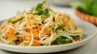 Cách làm NỘM ĐU ĐỦ cà rốt ngon nhờ công thức pha nước trộn nộm này