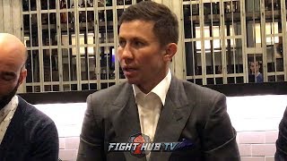 GENNADY GOLOVKIN ON DANIEL JACOBS SAYING HE BEAT HIM & HAVING A FAIR SHOT IN THE CANELO FIGHT