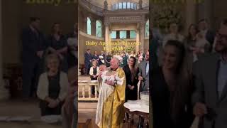 Cute baby applauds his own baptism FUNNY