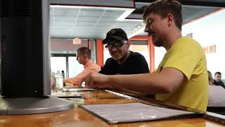 Mrbeast tips waitress with a gold bar #Shorts