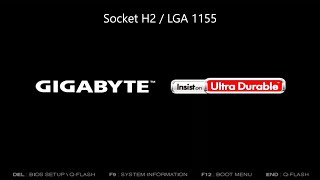 Socket 1155 / H2 - Gigabyte GA-H61M-S1, UEFI BIOS Playtrough, POST BOOT screen, I7 3770K