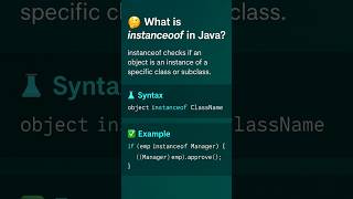 Java instanceof Explained in 30 Seconds! 🔥 Type Checking Made Easy