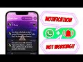 How To Fix WhatsApp Notification not Working on iPhone | Solve WhatsApp Notification Problem