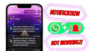 How To Fix WhatsApp Notification not Working on iPhone | Solve WhatsApp Notification Problem