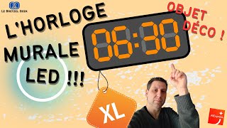 REVIEW: Horloge LED murale au format XL ... l'objet déco pour le salon ou le bureau !!! [Fr]