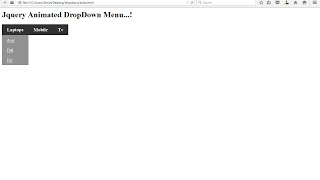 Jquery Animated DropDown Menu