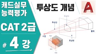 [CAT2급-04강] 투상도의 개념, 제3각법, 투상도의 수 (캐드실무능력평가-한국생산성본부)