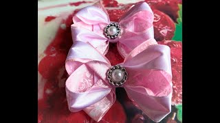 #Бантики малютки #канзаши из  ленты 2,5см / laço de fitas / Baby #kanzashi bows made of 2.5cm ribbon