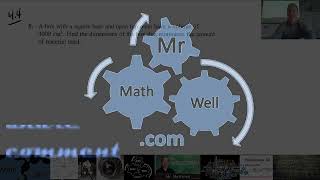 Calculus 30 Optimization problems 4 4 #5, 6