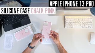 iPhone 13 Pro Silicone Case Magsafe in Chalk Pink unboxing