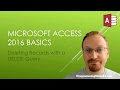 14. Microsoft Access 2016: Deleting Data With A Delete Query in SQL