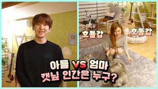 (ENG) 집사 형아 vs 집사 엄마의 캣닢 인간 대결 [베니패밀리]