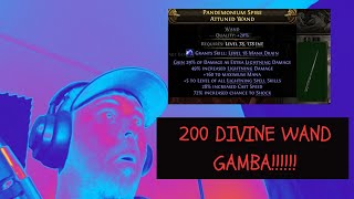 POE2 ||| 200 Divine Wand Gamble!!!!! ---- Archmage Spark Wand -- Do We Finally Upgrade?