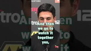 Mikel Arteta reveals how the Arsenal players reacted to Man City's defeat against Brentford
