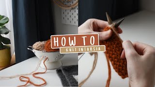 How To Knit a Check/Patchwork Pattern | Quick \u0026 Easy Intro to Intarsia Knitting