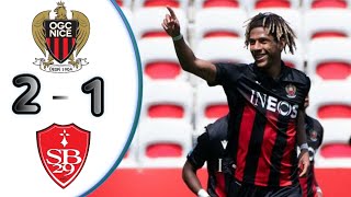 Nice & Brest 2 - 1Jean Clair Todibo Full Highlight Goal|FRANCE - LIGUE 1| Extended & Results Match 🎮
