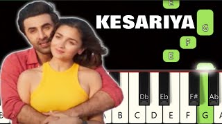 Kesariya Song 🔥 | Piano tutorial | Piano Notes | Piano Online #pianotimepass #kesariya