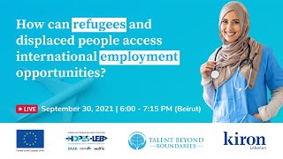 How can refugees access international employment opportunities?