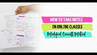 How to Take Notes For Online Classes | Cornell Note Taking Method