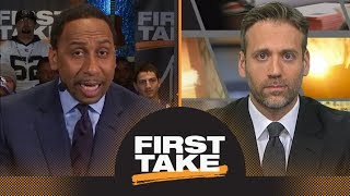 Stephen A. and Max sound off on Falcons owner for problem with Patriots' rings | First Take | ESPN