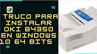 instalar #impresora #oki b4350 en Windows 10. vídeo #107-Episodio #5 reparación de laptops