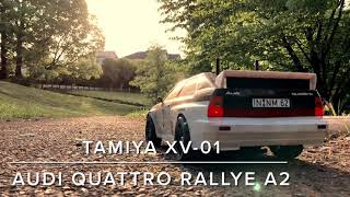 「公園RCラリー No.14】TAMIYA XV-01 Audi Quattro Rallye A2  Downhill \u0026 Hill Climb