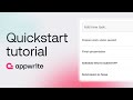 Appwrite QuickStart project with vanilla JavaScript