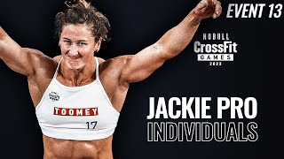 Event 13, Jackie Pro—2022 NOBULL CrossFit Games