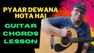 Pyaar Deewana Hota Hai | Kati Patang | Guitar Chords Lesson | @HridayeshThapa