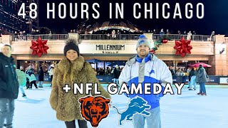 HOW TO ENJOY CHRISTMAS IN DOWNTOWN CHICAGO (DETROIT LIONS VS BEARS)